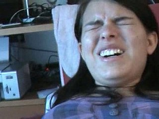 Zuzinka gets their way pussy  fingerfucked  through leggins