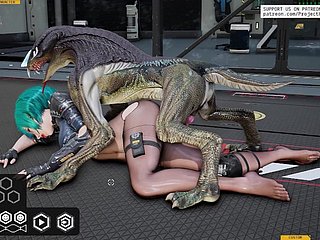 Belle alet baise avec un monstre, sexe dur.