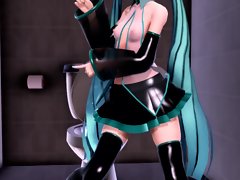 MMD青髪キューティーセックス玩具アナルギャングバングクリームパイGV00184