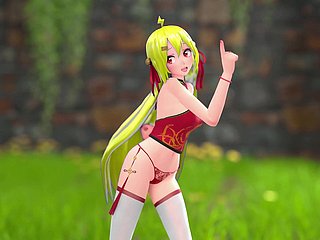 中国の女の子M22ヘンタイ脱衣ダンスストリップMMD 3Dブロンドヘア（クリップ）