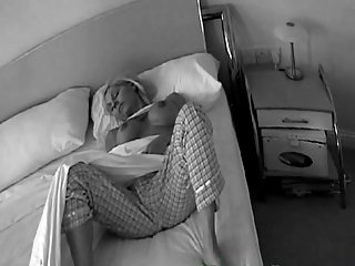 Obese titted wife masturbates not susceptible close down b close camera