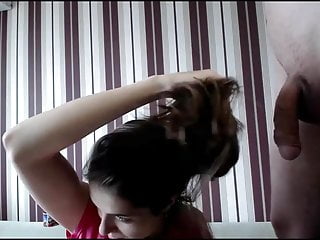 Low-spirited Babe Hairjob, Lang haar, See red