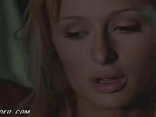 Erotic Paris Hilton hat Hot Law Auto Szene mit schwarzem Chap